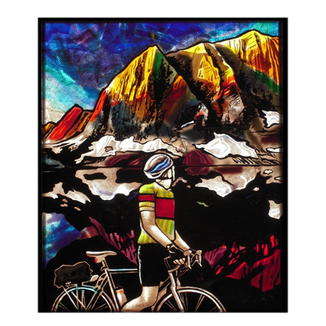 Fused Glass Panel of Floe Lake, BC