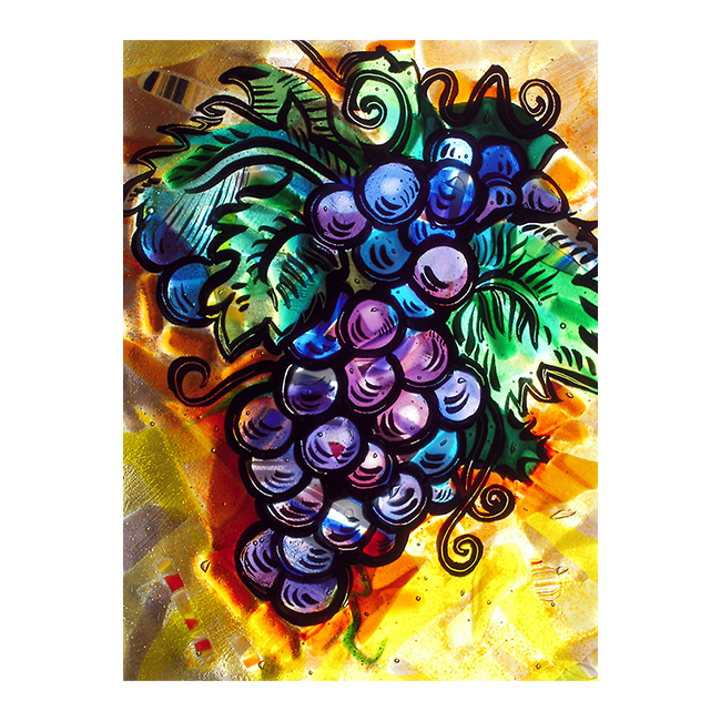 Fused Glass Grapes